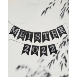 Online Girlande Meister 2026 zur bestandenen Prüfung Abschluss Ausbildung Meisterfeier Glückwunsch Gratulation Geschenke
