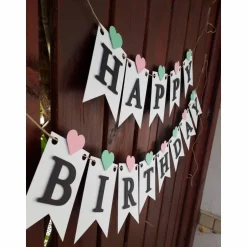 Sale Girlande Wimpelkette Fahnengirlande Happy Birthday zum Geburtstag Partydekoration Geburtstagsdekoration Dekoration