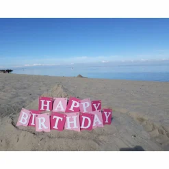 Dekoration|TiJaPapierDeko Girlande Wimpelkette Happy Birthday mit Personalisierung Geburtstagsgirlande auf Wunsch mit Namen