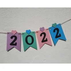 Girlande zum Abitur 2026 auf Wunsch personalisiert mit Namen, mintgrün, flieder, rosa hellblau Tischdekoration