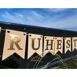 Girlande zum Ruhestand / Rente / in Beige und Gold Geschenke