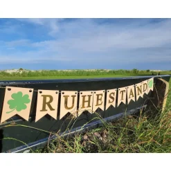 Girlande zum Ruhestand / Rente / in Beige und Gold Geschenke