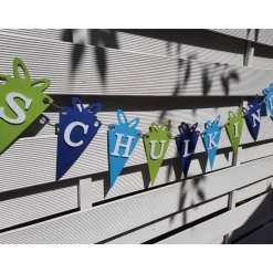 New Girlande zum Schulanfang auf Wunsch personalisiert mit Wunschtext Schulkind Wunschname aus hochwertigem Karton Kinder Einschulung
