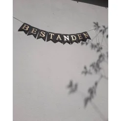 Best Girlande zur bestandenen Prüfung / Personalisierbar / Abschluss Bachelor Master Wimpelkette zum Schulabschluss Gold und Geschenke
