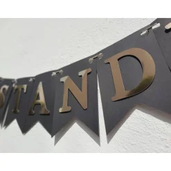Best Girlande zur bestandenen Prüfung / Personalisierbar / Abschluss Bachelor Master Wimpelkette zum Schulabschluss Gold und Geschenke