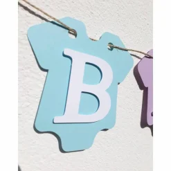 Outlet Girlande zur Geburt in zuckersüßen Pastellfarben, Babyparty, Babyshower, Dekoration in rosa, hellblau, mintgrün und flieder. Geschenke