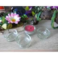 Bastelzubehör|SaBienchenshop Glas Teelichthalter 10 Stück – Transparent für Teelichter, Basteln & Dekoration – Weihnachten & Advent
