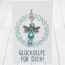 Clearance Glücksbringer Funkelelfe silberfarben türkis – Zauberhafter Anhänger & Geschenkidee Geschenke