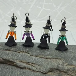 Best Glücksbringer kleine Hexe schwarz – handgemachte Figur mit Glitzerelementen Geschenke