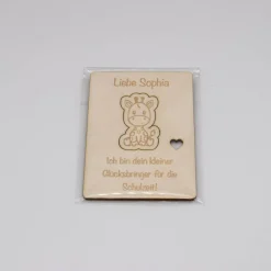 Outlet Glücksbringer zum Schulstart aus Holz – personalisiertes Geschenk zur Einschulung Kinder Einschulung