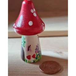 Best Glückspilz Pilz Haus Holzspielzeug – Handgemachtes Montessori Waldorf Deko Unikat Jahreszeitentisch Wichtelzauber