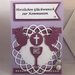 Glückwunschkarten|Zeitlose Geschenke Glückwunsch zur Kommunion Mädchen Karte mit abnehmbaren Schutzengel Grußkarte