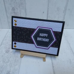 Glückwunschkarten|Peggys Kreativecke Glückwunschkarte - "Happy Birthday" - schwarz weiß