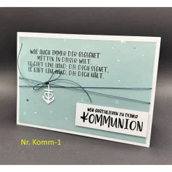 Outlet Glückwunschkarte für Kommunion Konfirmation versch. Motive Glückwunschkarten
