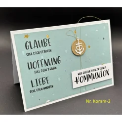 Outlet Glückwunschkarte für Kommunion Konfirmation versch. Motive Glückwunschkarten