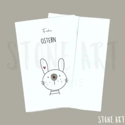 Sale Glückwunschkarte "Frohe Ostern“ -  Mini Steinbild mit Umschlag Osterkarten