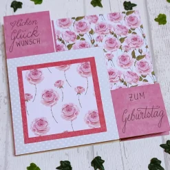Glückwunschkarten|Peggys Kreativecke Glückwunschkarte  zum Geburtstag mit Rosen