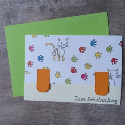 Einschulung|Peggys Kreativecke Glückwunschkarte "Zum Schulanfang"