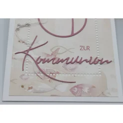 Hot Glückwunschkarte zur Kommunion - Kommunionskarte für Mädchen, Segenswünsche Glückwunschkarten