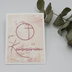 Hot Glückwunschkarte zur Kommunion - Kommunionskarte für Mädchen, Segenswünsche Glückwunschkarten