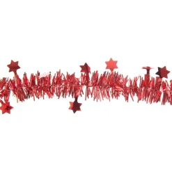 Best Glitzernde Girlande mit Sternen in rot Bastelzubehör