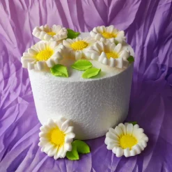 Tortendekoration|TortenDekor Gänseblümchen aus Fondant als ation für Motivtorten,