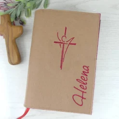 Clearance Gotteslobhülle & Bibelhülle aus Filz – personalisiert mit Namen & Kreuz – Geschenk zur Kommunion & Konfirmation Gotteslobhülle