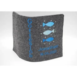Best Gotteslobhülle 3 Fische Gebetbuch Hülle Geschenk Kommunion Firmung Rosenkranz religiös personalisierbar Gotteslobhülle