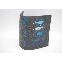 Best Gotteslobhülle 3 Fische Gebetbuch Hülle Geschenk Kommunion Firmung Rosenkranz religiös personalisierbar Gotteslobhülle