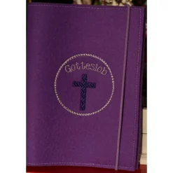 New Gotteslobhülle aus 100% Wollfilz mit Wunschmotiv, Gotteslob Gotteslobhülle