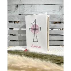 Sale Gotteslobhülle Gebetbuchhülle Kunstleder weiß mit Kreuz personalisiert Gotteslobhülle