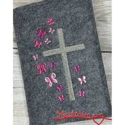 Sale Gotteslobhülle, Kommunion, Firmung, Konfirmation, Kreuz, gestickt, Filz, Geschenk, Mädchen, Junge,  personalisierbar, mi Gotteslobhülle