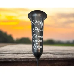 Trauerkerzen|Flockiplotti Grab Vase, Grabdeko, Grabschmuck Pusteblume