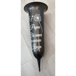 Trauerkerzen|Flockiplotti Grab Vase, Grabdeko, Grabschmuck Pusteblume