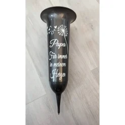 Trauerkerzen|Flockiplotti Grab Vase, Grabdeko, Grabschmuck Pusteblume