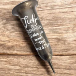 Trauerkerzen|Flockiplotti Grab Vase, Grabdeko, Grabschmuck 