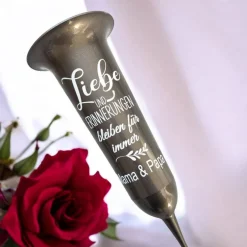 Trauerkerzen|Flockiplotti Grab Vase, Grabdeko, Grabschmuck 