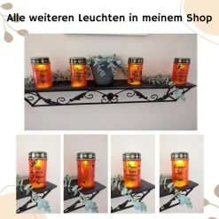 Best Grabbleuchte, Grabkerze, weihnachtlich, Solar Trauerkerzen