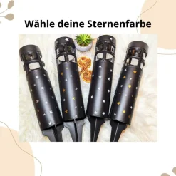 Best Grabbleuchte, Grabkerze, weihnachtlich, Solar Trauerkerzen