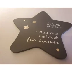 New Grabdeko Kindergrab | Deko für Sternenkinder | Grabgestaltung Kind | Regenbogenfolie | wetterfest Gedenksteine