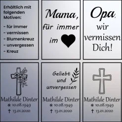 Trauerkerzen|Marinas Kreativwerkstatt Grablaterne mit Stab individuell gestaltet, Trauerlicht, Erinnerungslaterene, Grablicht