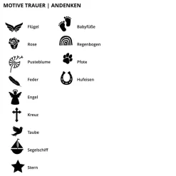 Clearance Grablicht personalisiert, Personalisiertes Grablicht, Grablicht mit Namen, Grablicht mit Motiv, Trauer Kerze Trauerkerzen