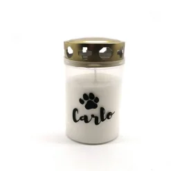 Clearance Grablicht personalisiert, Personalisiertes Grablicht, Grablicht mit Namen, Grablicht mit Motiv, Trauer Kerze Trauerkerzen