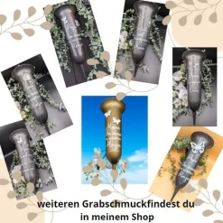 Clearance Grablicht Solar Herzen, Personalisiert,  Gedenklicht, Trauerlicht, Erinnerungslicht, Grab Trauerkerzen