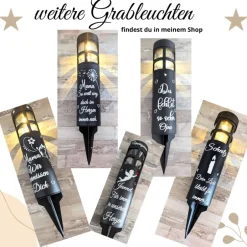 Trauerkerzen|Flockiplotti Grablicht Solar Sternenkind Elefant, Personalisiert, Kerze, Gedenklicht, Trauerlicht, Erinnerungslicht, Grab