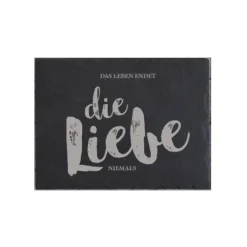 New Grabschmuck Trauerschild Grab Schmuck Friedhof Grabplatte Stein Schiefer schwarz Steinplatte Platte Garten Erde Gedenksteine