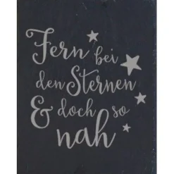 Grabschmuck Trauerschild Grab Schmuck Friedhof Grabplatte Stein Schiefer schwarz Steinplatte Platte Garten Erde Gedenksteine