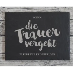 Online Grabschmuck Trauerschild Grab Schmuck Friedhof Grabplatte Stein Schiefer schwarz Steinplatte Platte Garten Erde Gedenksteine