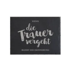 Online Grabschmuck Trauerschild Grab Schmuck Friedhof Grabplatte Stein Schiefer schwarz Steinplatte Platte Garten Erde Gedenksteine