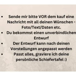 Hot Grabstein & Gedenktafel (30x20cm) aus Schiefer mit individueller Gravur – Urnengrab, Grabschmuck & Fotogravur Gedenksteine